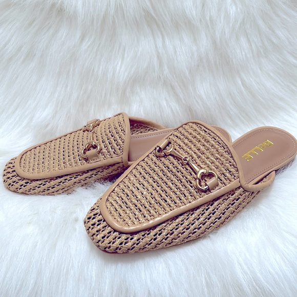 SOLD ⭐️NWOT⭐️ Genuine Woven Leather Mule Slipper - Picture 1 of 7
